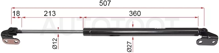 Амортизатор крышки багажника Toyota 4Runner 95-02 / Hilux Surf 95-02 (Справа)