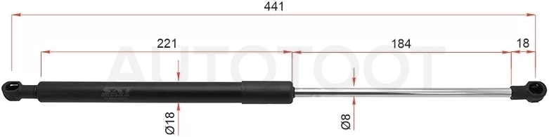 Амортизатор крышки багажника Toyota Wish 03-09 (Справа=Слева) - Артикул ST689600W210 - Производитель Sat - Фото, Отзывы, Цены