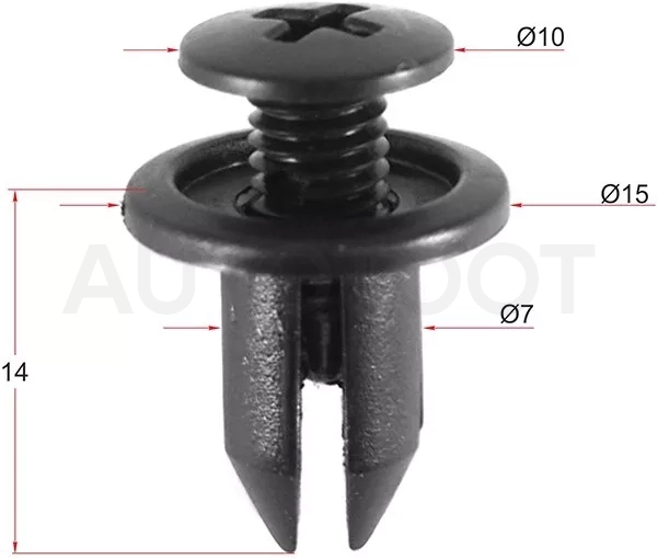 Клипса GM/DAEWOO/HONDA/MAZDA/SUBARU (Продажа по 10шт) - Артикул STKJ1047 - Производитель Sat - Фото, Отзывы, Цены