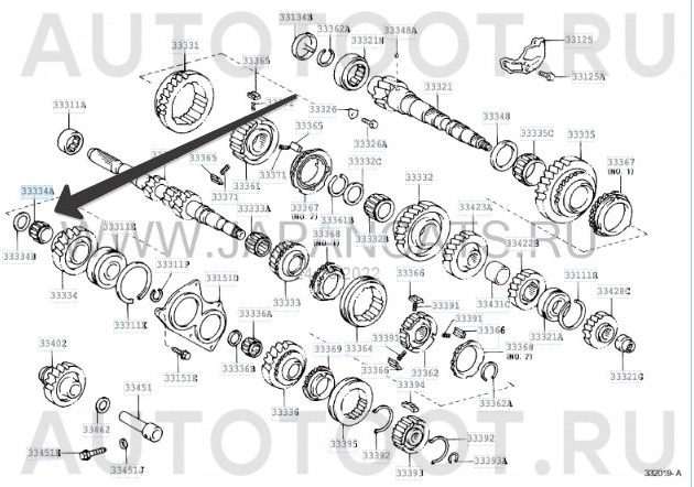 Подшипник МКПП (см. схему) -  для TOYOTA AVENSIS