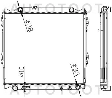Радиатор охлаждения AT 3L (дизель) -  для TOYOTA LAND CRUISER PRADO
