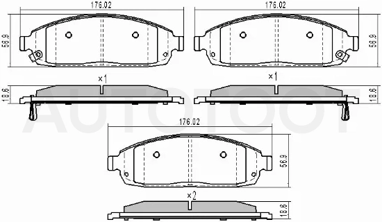 Колодки тормозные (Спереди) Jeep Commander 05-10 / Grand Cherokee 98-10 - Артикул ST05080868AA - Производитель Sat - Фото, Отзывы, Цены