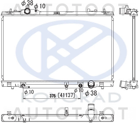 LS460/600hL РАДИАТОР ОХЛАЖДЕН вариатор (CVT) (KOYO) -  для LEXUS LS460