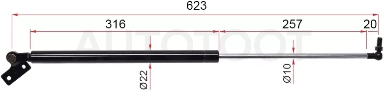 Амортизатор крышки багажника Mazda 626 87-97 / Capella 87-97 (Справа)