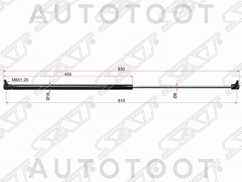 Амортизатор капота левый=правый -STA0009808164 Sat для MERCEDES G-CLASS