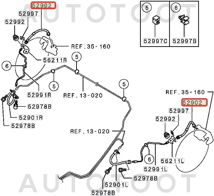Шланг тормозной задний -JBH0396 Just Drive для MITSUBISHI ASX, MITSUBISHI LANCER, MITSUBISHI OUTLANDER