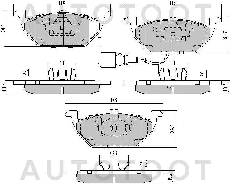 Колодки тормозные передние (код опции 1zg) -STJZW698151 Sat для SKODA FABIA, AUDI A1, SKODA OCTAVIA, SKODA RAPID, VOLKSWAGEN POLO
