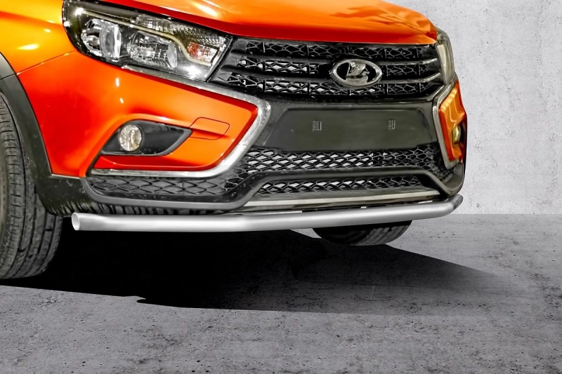 LADA Vesta SW Cross 2017- Защита переднего бампера одинарная Ø51мм (НПС) - Артикул LSC220202 - Производитель PT Group - Фото, Отзывы, Цены