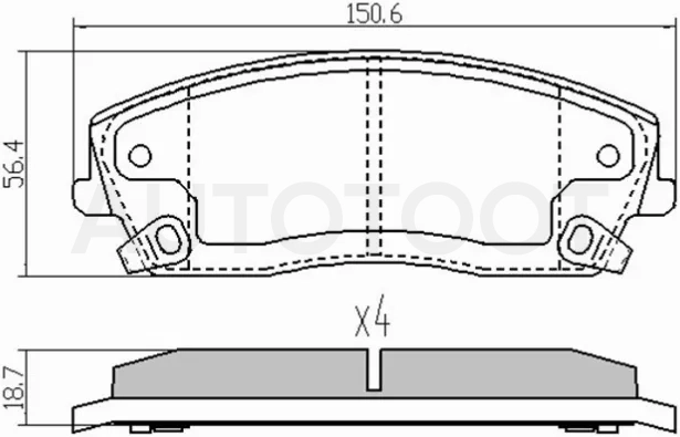 Колодки тормозные передние -ST05142555AA Sat для CHRYSLER 300С