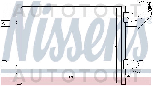 Радиатор кондиционера -MC0001Z2 Sat для MITSUBISHI COLT