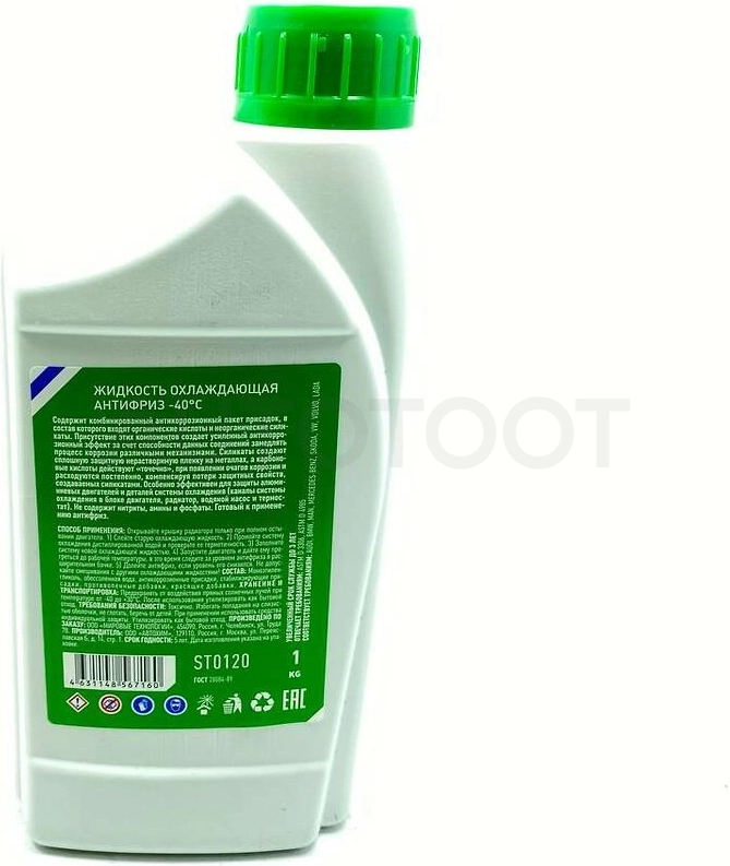 Антифриз зеленый готовый ST G11 1л - Артикул ST0120 - Производитель ST - Фото, Отзывы, Цены