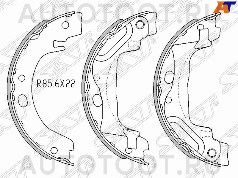 Колодки ручного тормоза, левый руль 1/2/3 ZZ -000497SX Stellox для TOYOTA COROLLA, TOYOTA COROLLA FIELDER
