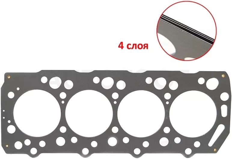 Прокладка ГБЦ HYUNDAI Terracan01-/GALOPER 00-/ H1/H100 06-/BONGO 06- D4BH 2,5 (T-1,50) металл