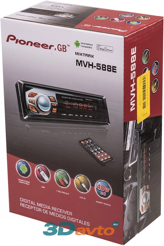 Pioneer Автомагнитола Pioneer.GB MVH-588 E - Артикул PIONEERGB588 - Производитель TechWit - Фото, Отзывы, Цены