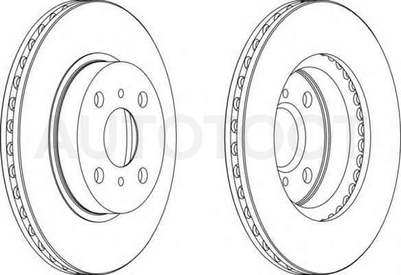 Диск тормозной передний D287mm -ST43512B4010 Sat для TOYOTA RUSH, DAIHATSU TERIOS