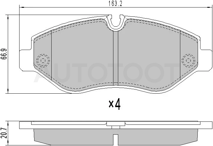 Колодки тормозные передние (до 3.5т) -STA0044208320 Sat для MERCEDES SPRINTER