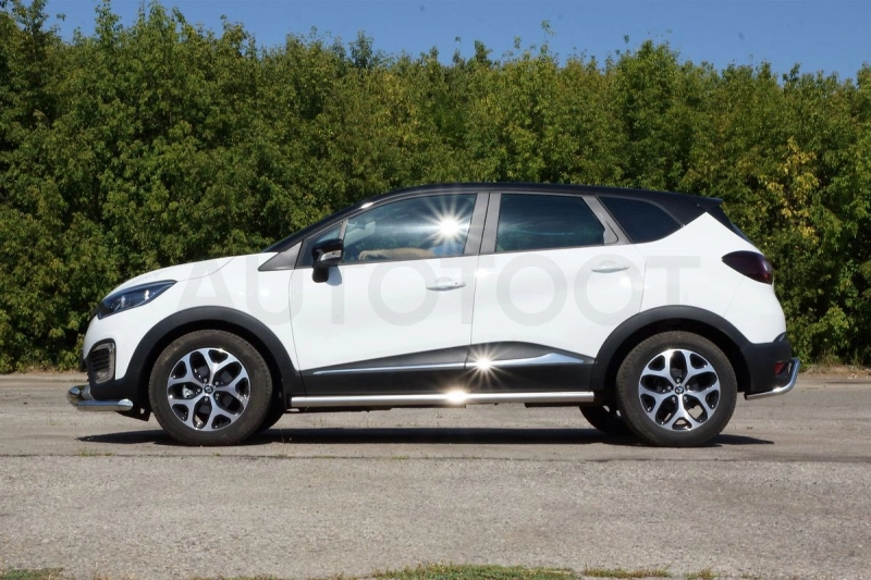 RENAULT Kaptur 2016-   Защита порогов прямая Ø63мм (НПС) - Артикул RKA220301 - Производитель PT Group - Фото, Отзывы, Цены