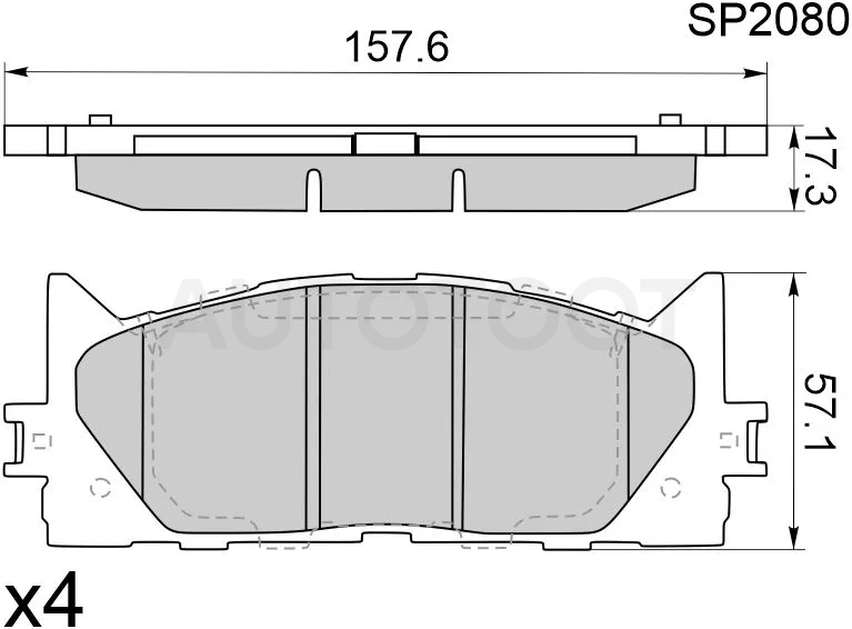 Колодки тормозные (Спереди/ Тормоза дисковые) Toyota Camry (XV40,XV50) 01-21 / Lexus ES 06-18