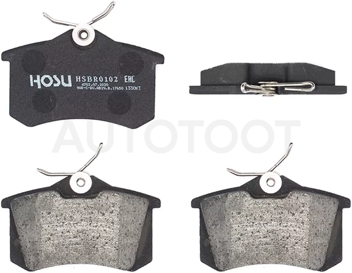 Колодки тормозные (Сзади) Audi A3 96-13 / A4 94-09 / A6 94-08 / A8 94-05 / Citroen Berlingo 96-22 / C3 01-16 / C4 04- / Peugeot 308 07-17 / Skoda Octavia 96-20 / Rapid 12-20 / Volkswagen Golf 87-19 / Jetta 98- / Passat 88-05 / Polo 94-20 / Audi 100 82-90