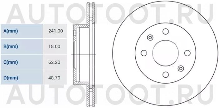 Диск тормозной (Спереди) Kia Picanto 03-17 - Артикул SD2010 - Производитель Sangsin - Фото, Отзывы, Цены