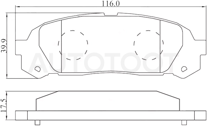 Колодки тормозные (Сзади) Toyota Crown 95-01 / Mark II (X100) 96-00 / Chaser (X100) 96-01 / Cresta (X100) 96-01