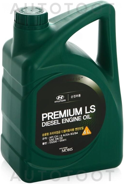 5W-30 моторное масло Hyundai (Kia) Premium LS Diesel 4л. - Артикул 0520000411 - Производитель Hyundai-Kia - Фото, Отзывы, Цены