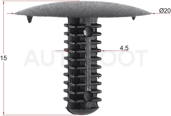 Клипса фиксатор TOYOTA/LEXUS/NISSAN/HONDA (Продажа по 10шт) - Артикул STM10527 - Производитель Sat - Фото, Отзывы, Цены