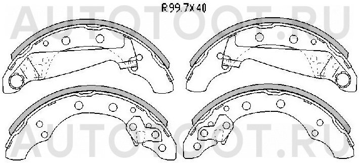 Колодки тормозные задние -ST6R0698525A Sat для SKODA FABIA, VOLKSWAGEN POLO