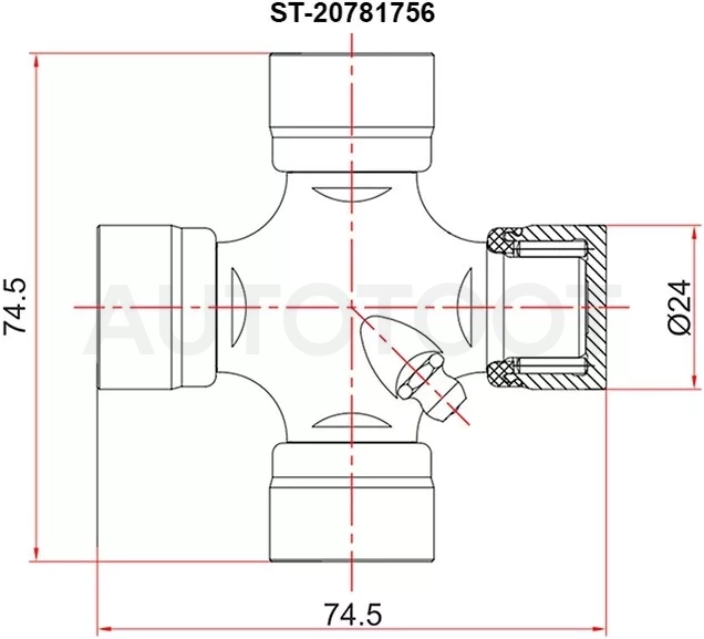 Крестовина CHEVROLET CAPTIVA C100/OPEL ANTARA/DAEWOO WINSTORM 07 - Артикул ST20781756 - Производитель Sat - Фото, Отзывы, Цены