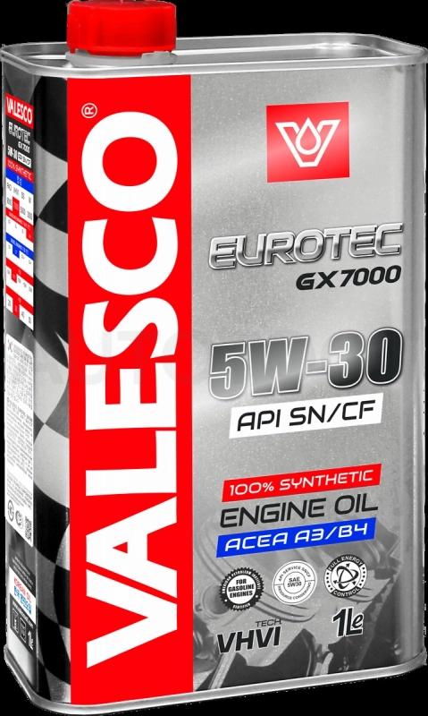 Масло моторное VALESCO EUROTEC GX 7000 5W-30 API SN/CF синтетическое 1л