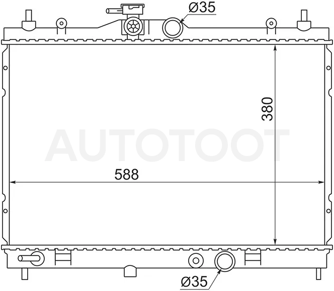Радиатор Nissan AD 06-16 / Juke 10-20 / Tiida 04-16 / Wingroad 05-18
