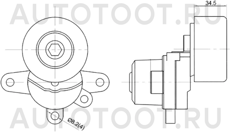 Натяжитель приводного ремня NISSAN ELGRAND/MURANO/TEANA 3,5 08 - Артикул ST11955JA10A - Производитель Sat - Фото, Отзывы, Цены
