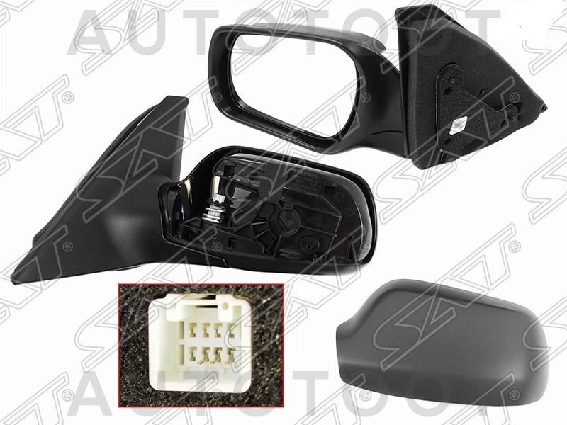 Зеркало левое (3 контакта) -STMZV79402 Sat для MAZDA 3 (AXELA)