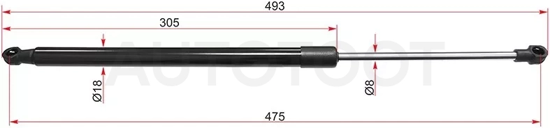Амортизатор крышки багажника Toyota Verso 09-17 (Справа=Слева) - Артикул ST689500F031 - Производитель Sat - Фото, Отзывы, Цены