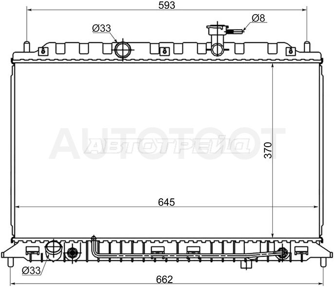 Радиатор Kia Rio 05-11 - Артикул ST010042 - Производитель Sat - Фото, Отзывы, Цены