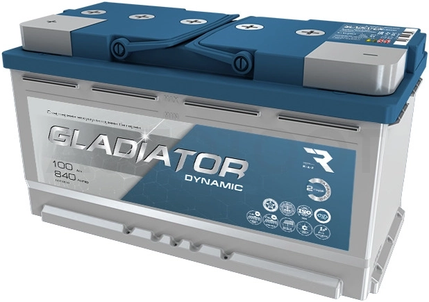 Аккумулятор GLADIATOR 100ah 840A прямая полярность(+-)
