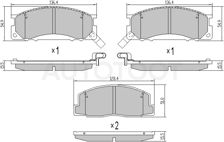 Колодки тормозные передние -ST0446528050 Sat для TOYOTA LITE ACE