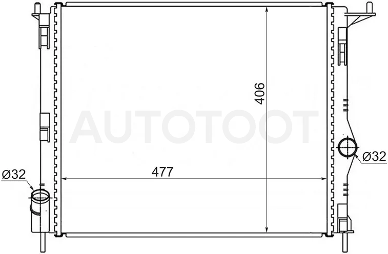 Радиатор LADA Largus 12-21 / Nissan Almera 12-19 - Артикул RN000208 - Производитель Sat - Фото, Отзывы, Цены