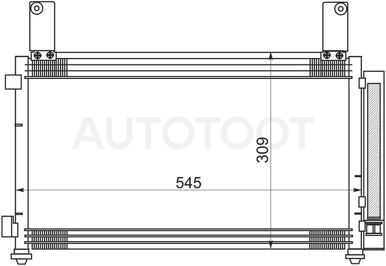 Радиатор кондиционера Chevrolet Matiz 05-10 / Spark 05-10 / Daewoo Matiz 07-11 / Ravon R2 16-20