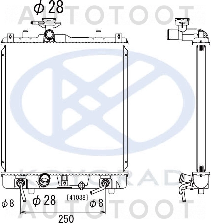 Радиатор охлаждения AT -  для SUZUKI IGNIS