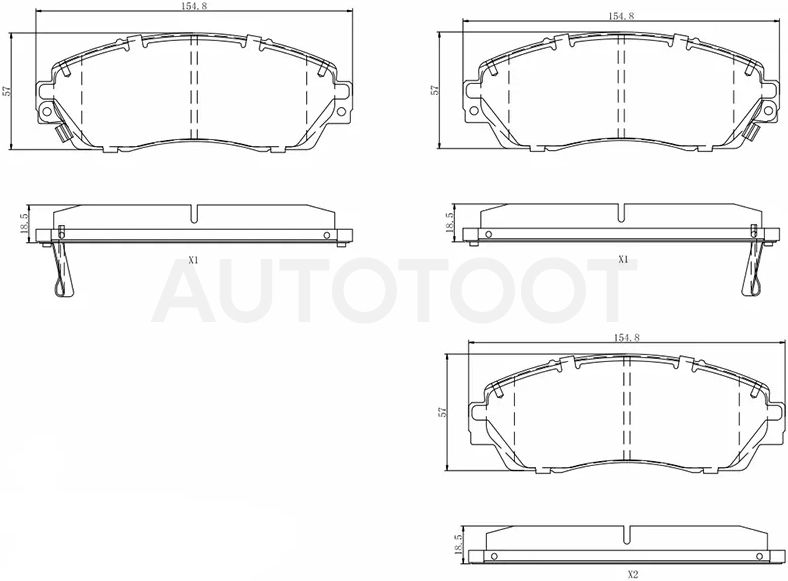 Колодки тормозные (Спереди/ С отверстиями под пружинку) Haval F7 18-22 / F7x 19-22