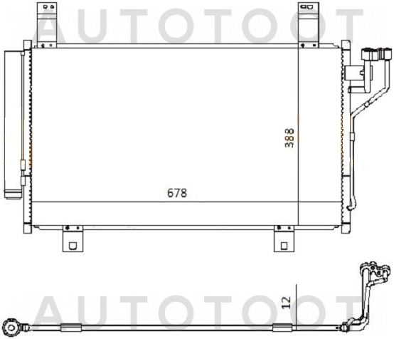 Радиатор кондиционера -1045815SX Stellox для MAZDA 3 (AXELA), MAZDA CX-5, MAZDA 6 (ATENZA)
