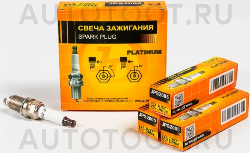 Свеча зажигания /PZFR6F11/PKJ20CRL11 PLATINUM - Артикул JPS2005 - Производитель Just Drive - Фото, Отзывы, Цены