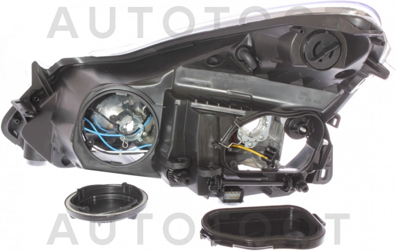 Фара правая (под корректор, внутри хром) -4421152RLDEM1 Depo для OPEL CORSA