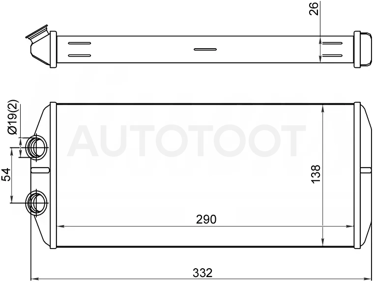Радиатор отопителя салона Citroen Berlingo 08-16 / C4 Picasso 07-14 - Артикул ST870002 - Производитель Sat - Фото, Отзывы, Цены