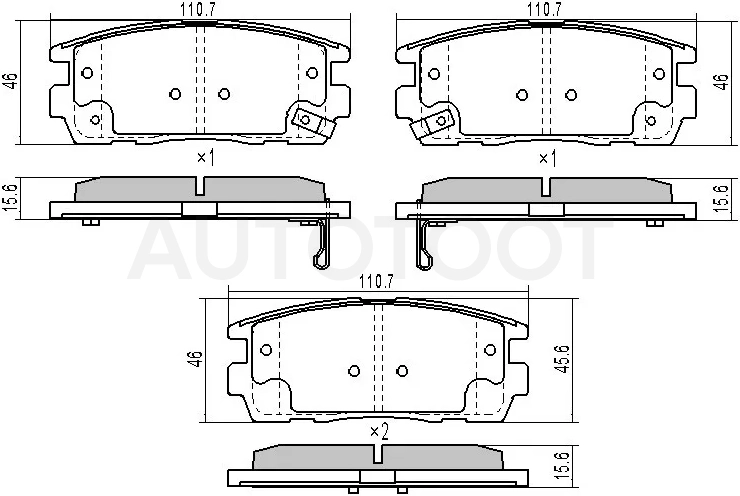 Колодки тормозные (Сзади) Chevrolet Captiva 06-15 / Opel Antara 06-15 / Hyundai Terracan 01-07