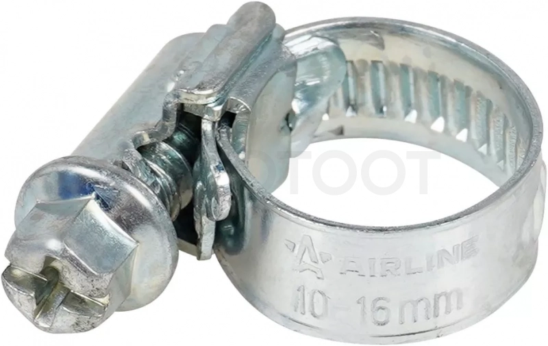 Хомут 10-16/9мм, червячный, усиленный, W1(оцинк), 1 шт.