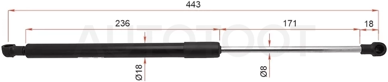 Амортизатор крышки багажника Toyota Auris 06-12 (Справа=Слева) - Артикул ST6895002091 - Производитель Sat - Фото, Отзывы, Цены