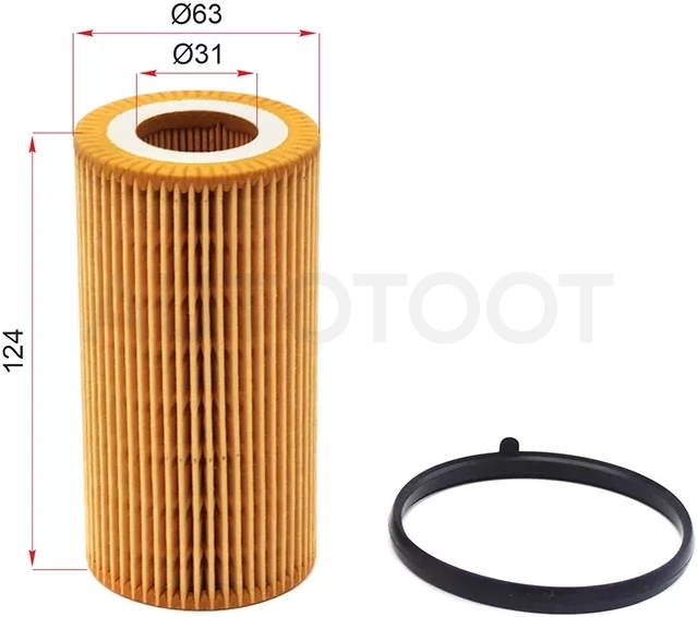 Фильтр масляный (картридж) VW PASSAT B6 2.0 05-09/AUDI A4 2.0 04-08/A6 2.0 TFSI 05-11
