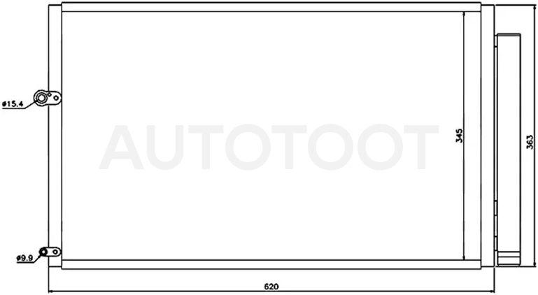 Радиатор кондиционера Toyota Prius (NHW20) 03-11 - Артикул STTYN203940 - Производитель Sat - Фото, Отзывы, Цены